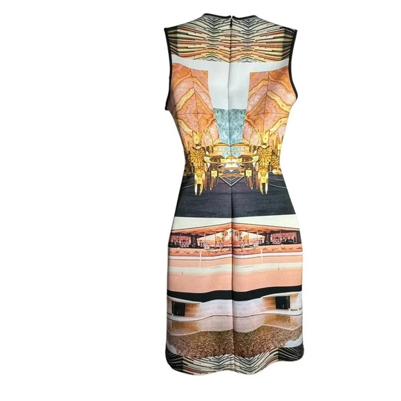 Clover Canyon size small surf neoprene scuba bodycon dress desert print - Picture 2 of 7